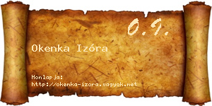 Okenka Izóra névjegykártya